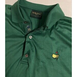 VINTAGE The Masters Bobby Jones Collection Golf Polo Shirt Green LARGE Augusta